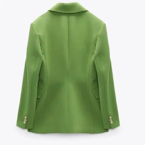 Zara green patch pocket blazer - Picture 7 of 7
